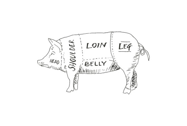 Pork cuts diagram
