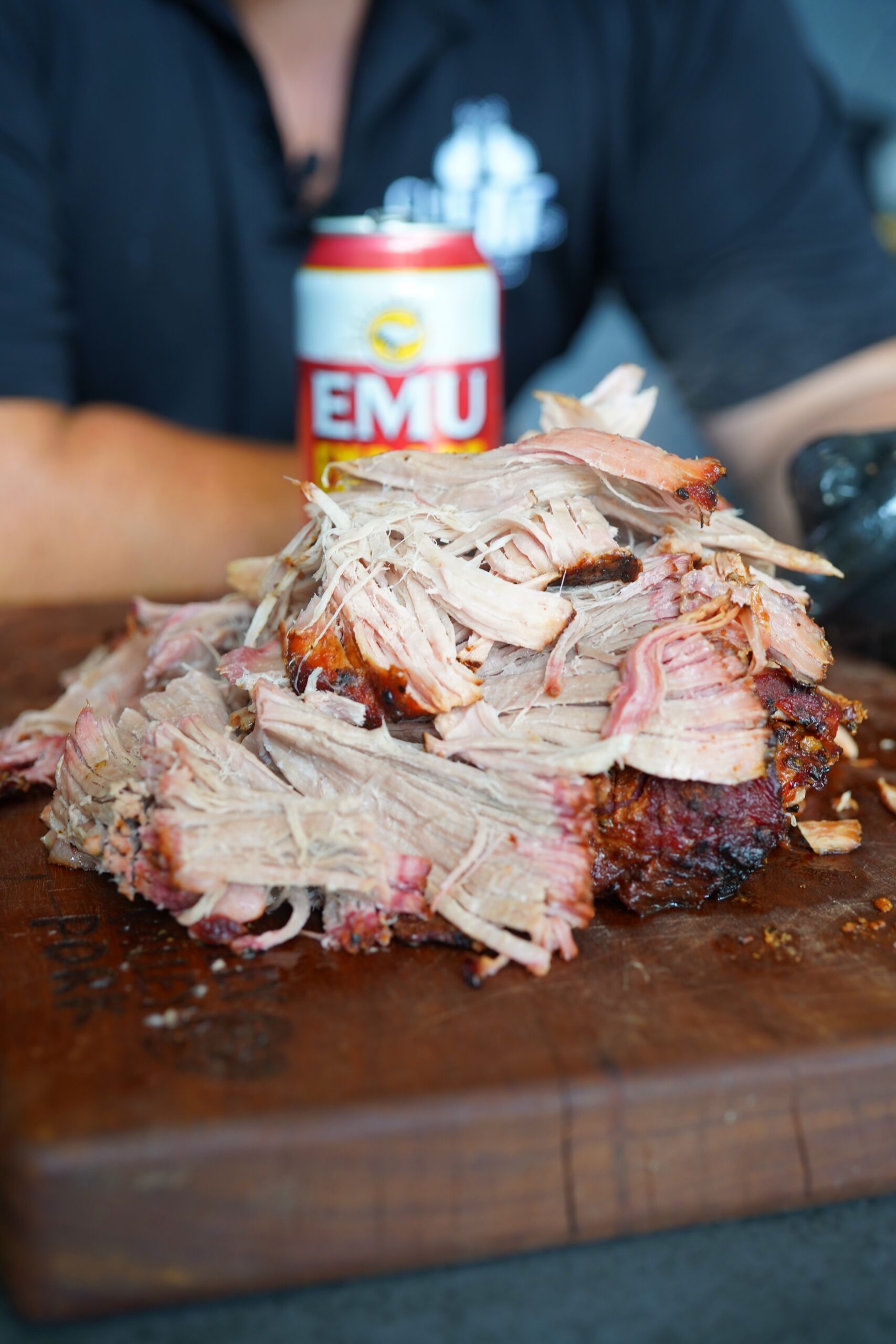 Pulled Emu Export smoked pork scotch