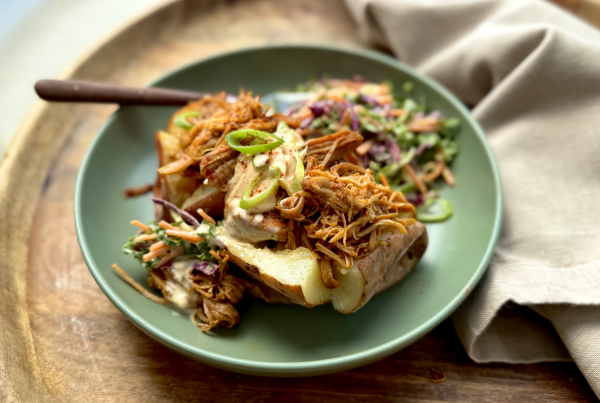 Linley Valley Pork Mexican Pork Shoulder Jacket Potatoes with Tangy Coleslaw