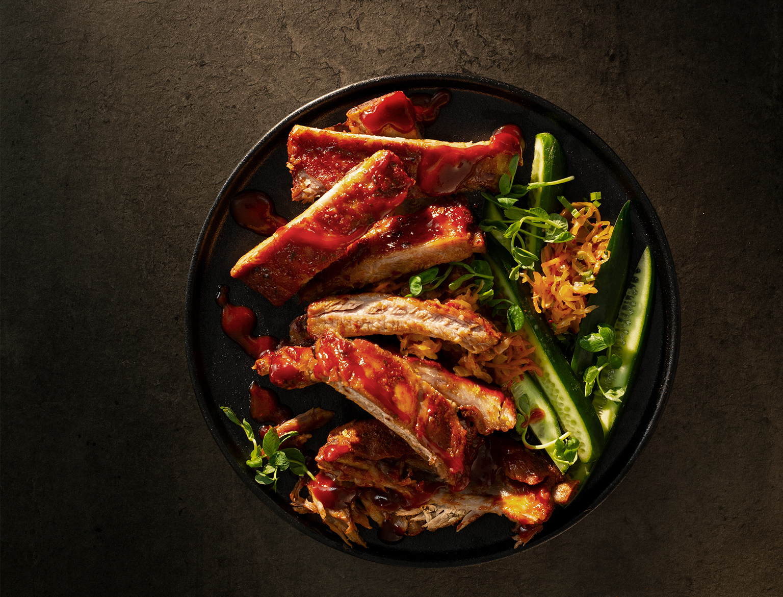 Korean BBQ Pork Ribs with Gochujang Style Glaze
