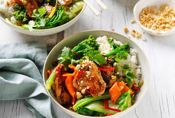Chilli Jam Pork Fillet & Greens Stir Fry recipe
